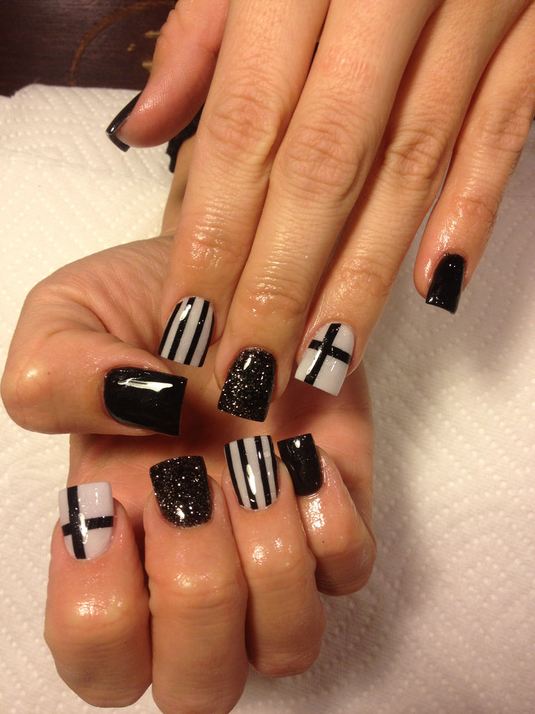 Stripes Nail Decal | Black – We Love Glitter Design