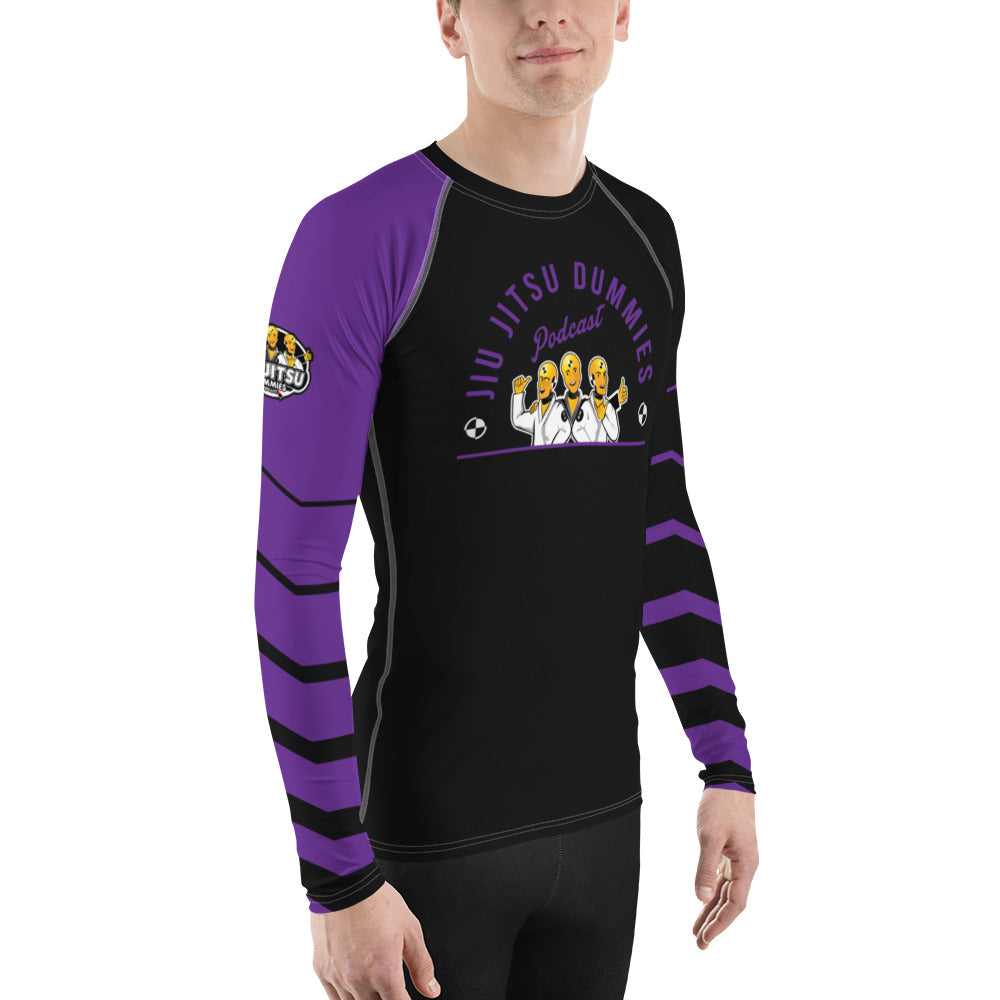 Download Jiu Jitsu Dummies Ranked Men's Rash Guard - Purple Belt