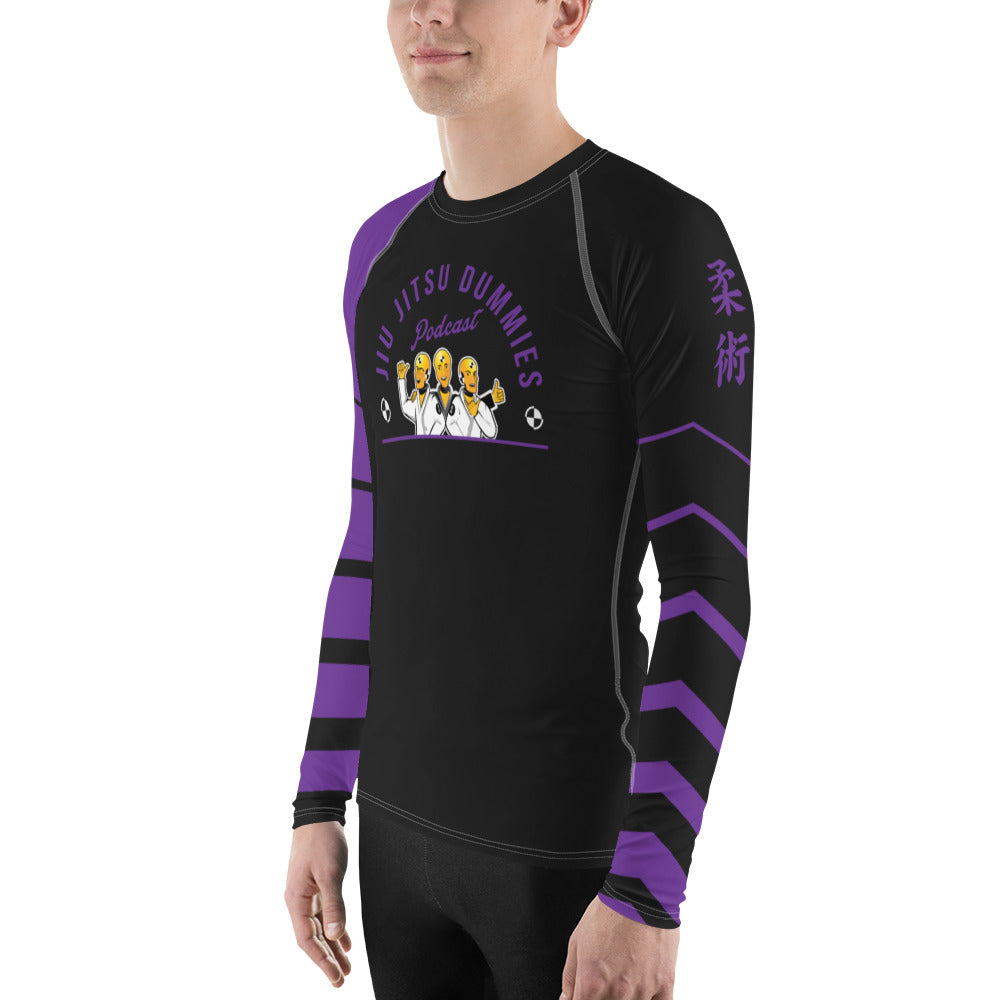 Download Jiu Jitsu Dummies Ranked Men's Rash Guard - Purple Belt