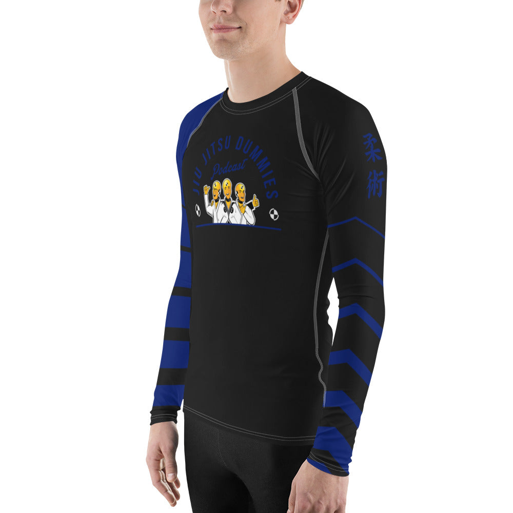 Download Jiu Jitsu Dummies Ranked Men's Rash Guard - Blue Belt