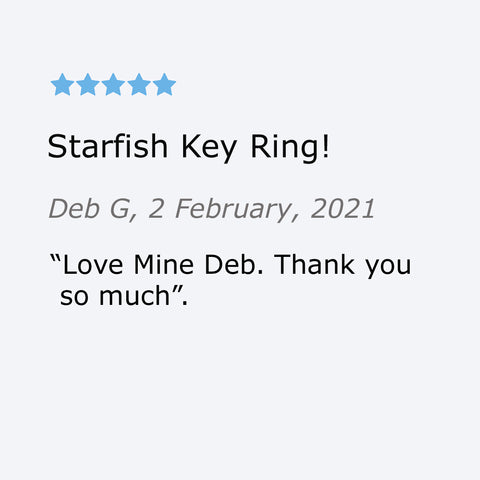 Deb G Testimonial Starfish Key Ring