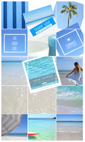 Blog Accross The Grid Collage Style for IG Layout Blues