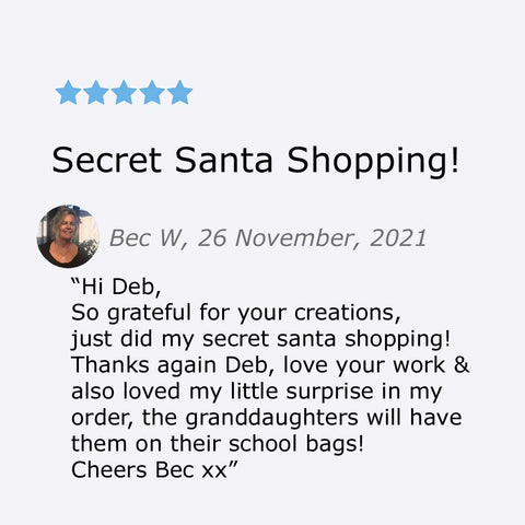 Review Testimonial for Secret Santa Ideas Craft Hanging Creations