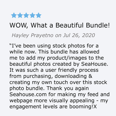 Hayley Testimonial Wow What a Beautiful Bundle of Stock Photos