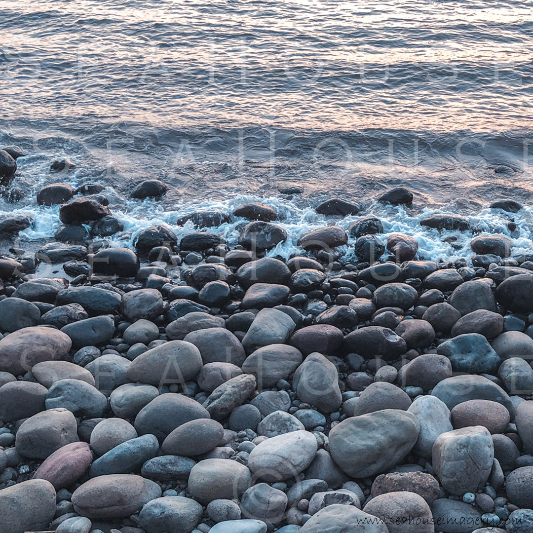 Autumn Background Rocky Beach Sunset 7822 Square Size Seahouse Imagery