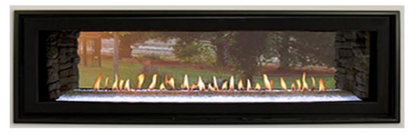 Wmh 48" Boulevard See-thru Linear Fireplace With Electronic Remote, Ng