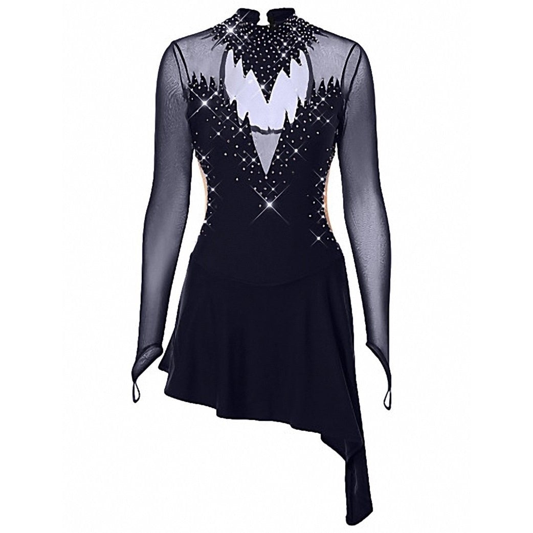 Competition Skating Dress Ice Dance Dress Long Sleeves 7 Colors BSU202 ...