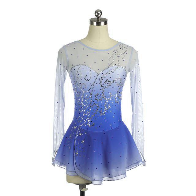 Lilac Ombre Competition Skating Dress Crystal Design BSU12062.L | eBay