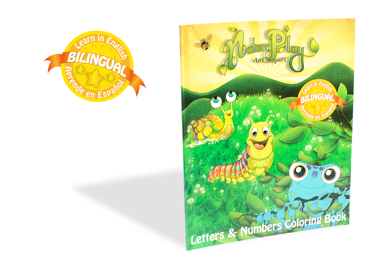 Bilingual Coloring Book With Stickers Natureplay Art Company