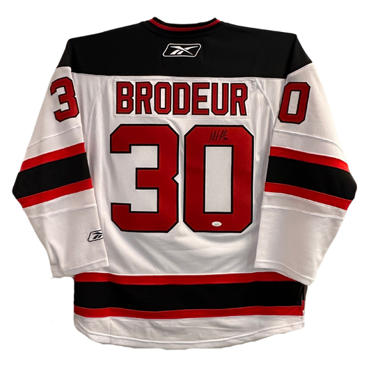 Martin Brodeur Signed New Jersey Devils Pro Player Jersey W/3 Cup Patch JSA  COA