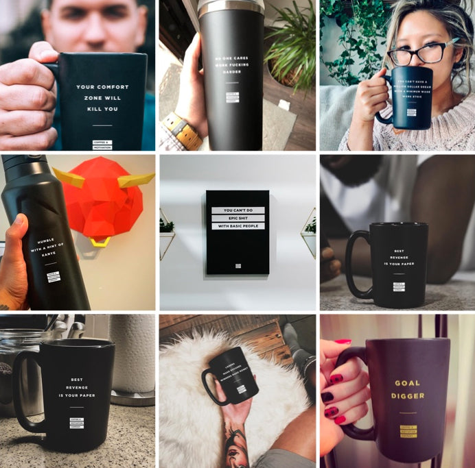 Matte Black Motivational Coffee Mugs Coffee Motivation Company