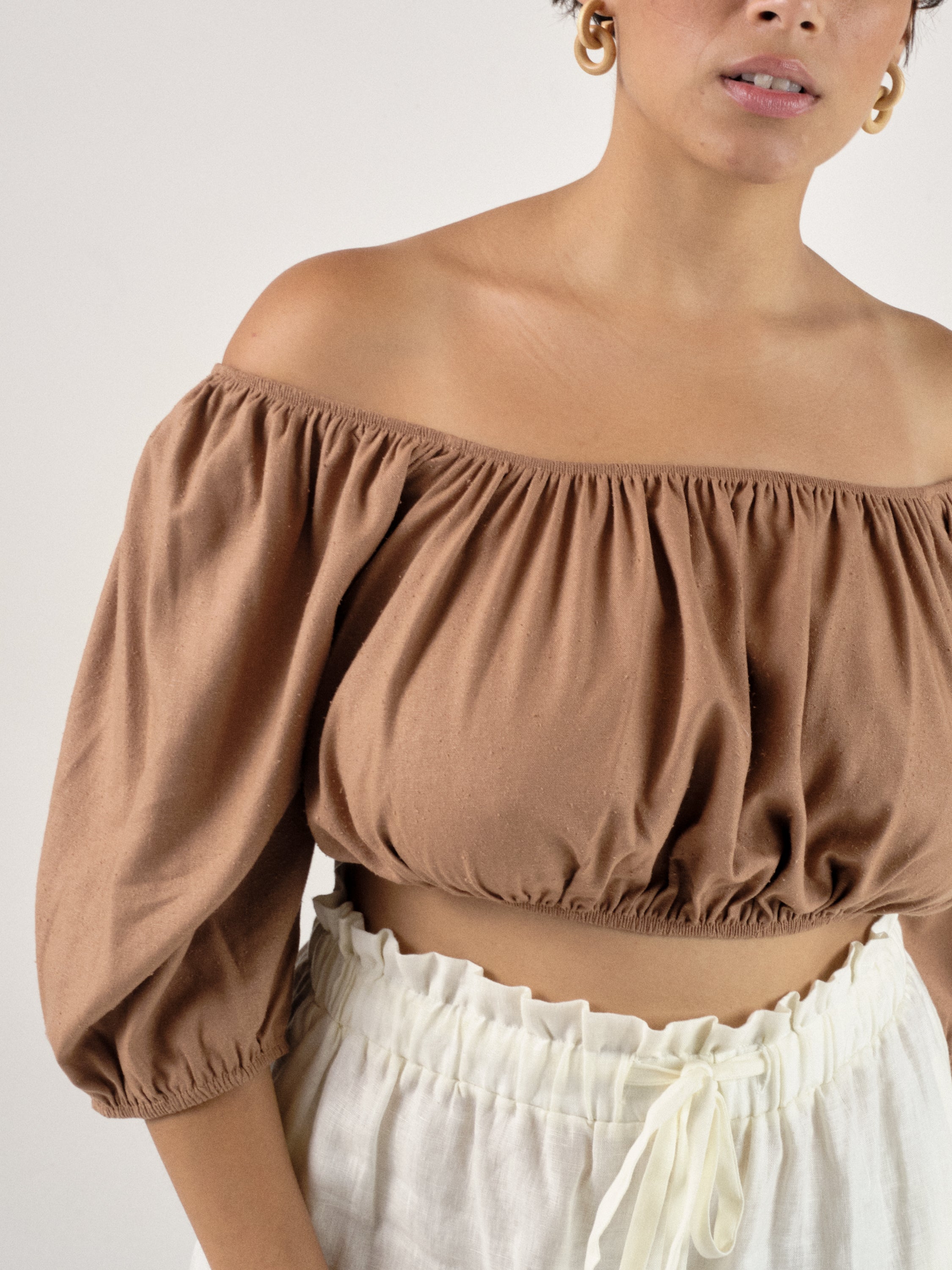 Georgia Top, Silk Noil, Sand