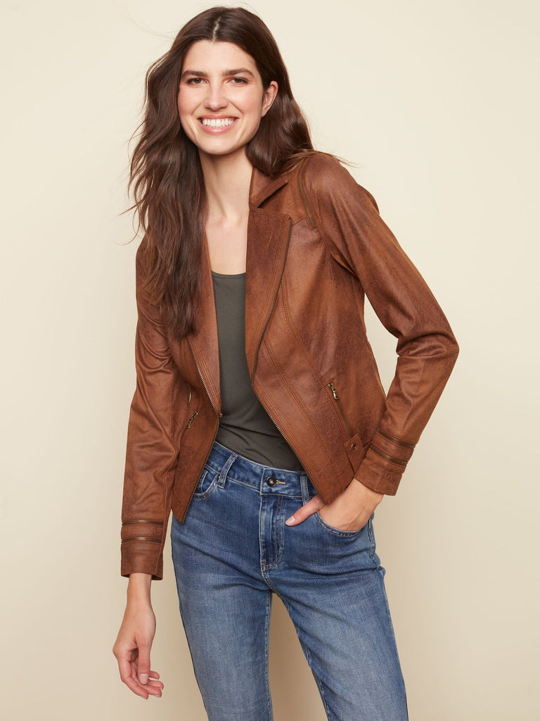 VINTAGE FAUX LEATHER JACKET