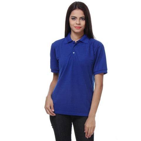 royal blue collared shirt womens