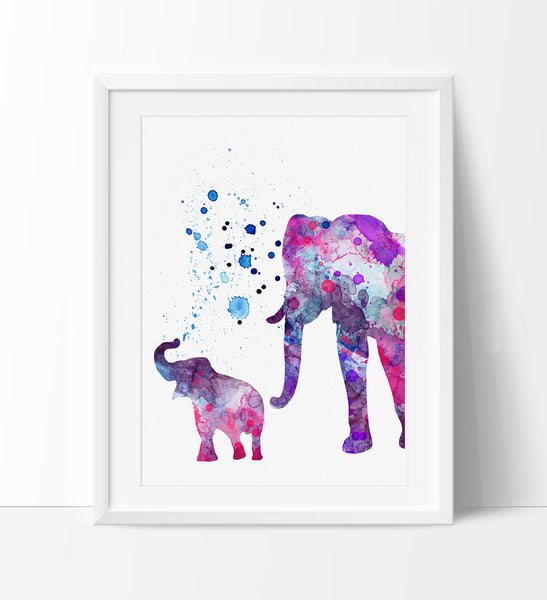 wall prints printable wall decor Elephant Watercolor Print, Wall Elephant Art, Elephant