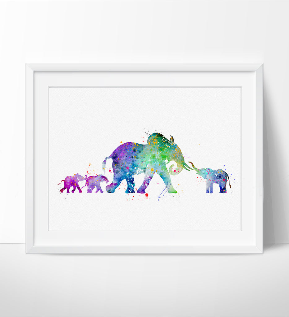 Elephant Watercolor Print Elephant Art Print Watercolor Art Animal Fine Art Center