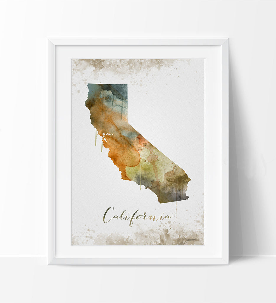 California Wall Art Art Print California Decor California Map Art W Fine Art Center