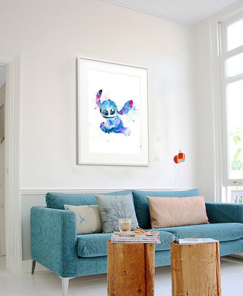 Disney Lilo And Stitch Watercolor Poster Print Watercolor Painting Watercolor Art Kids Decor Nursery Gift Wall Art 212