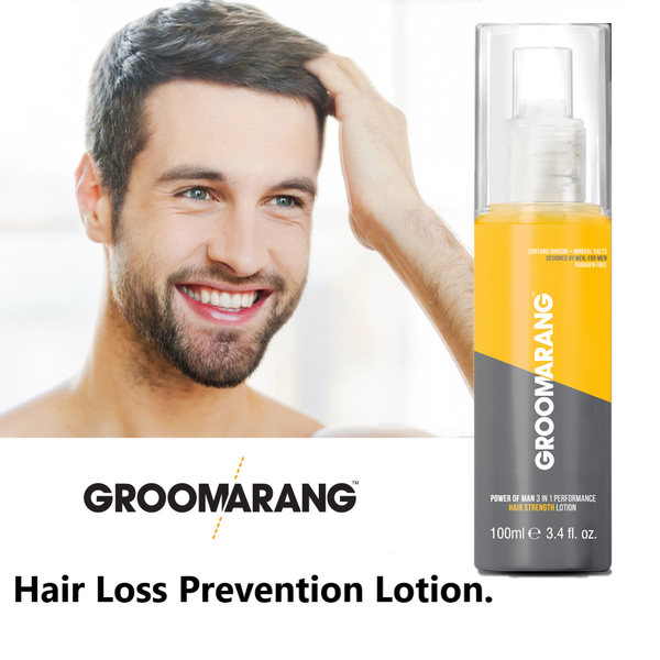 Groomarang Power of Man 3 in 1 Performance Hair Strength Lotion 100ml - Hair Loss Prevention 0