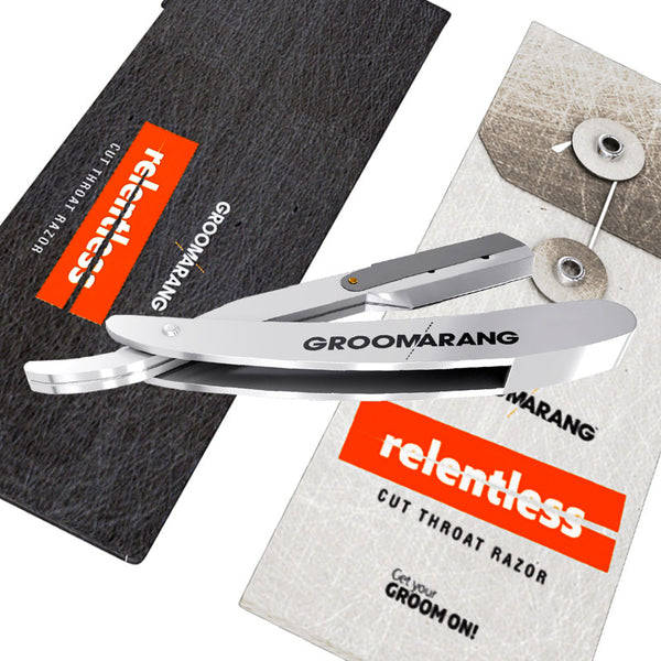 Groomarang Cut Throat Razor With Blades - Relentless Pro 3