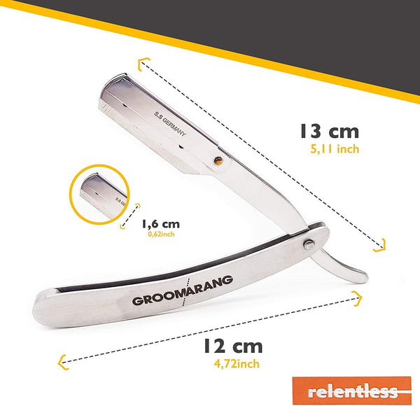 Groomarang Cut Throat Razor With Blades - Relentless Pro 0