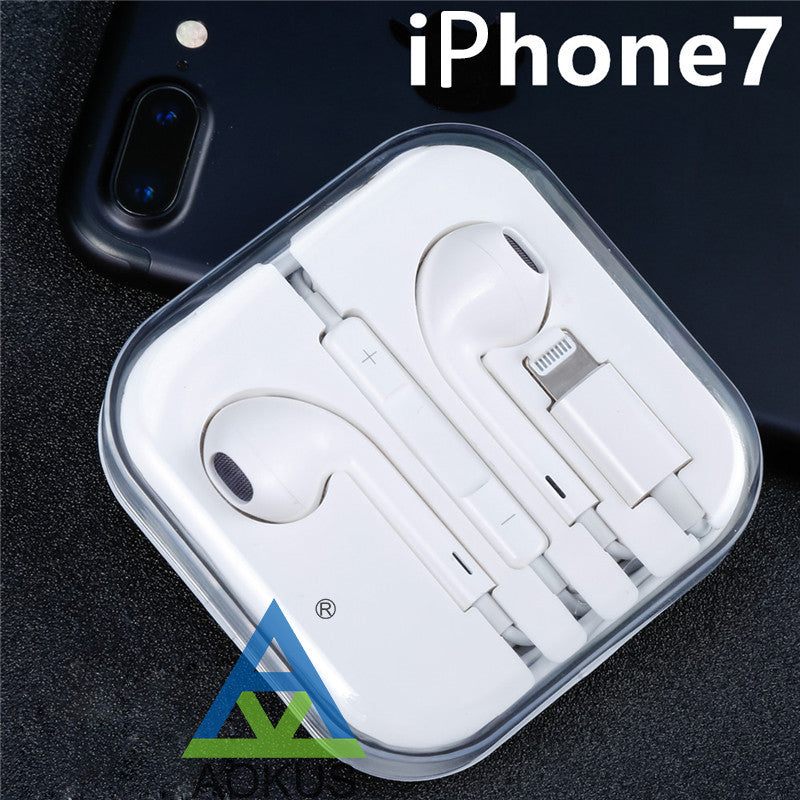 Iphone 7 7plus Earphone Earpods Headphone Aokus