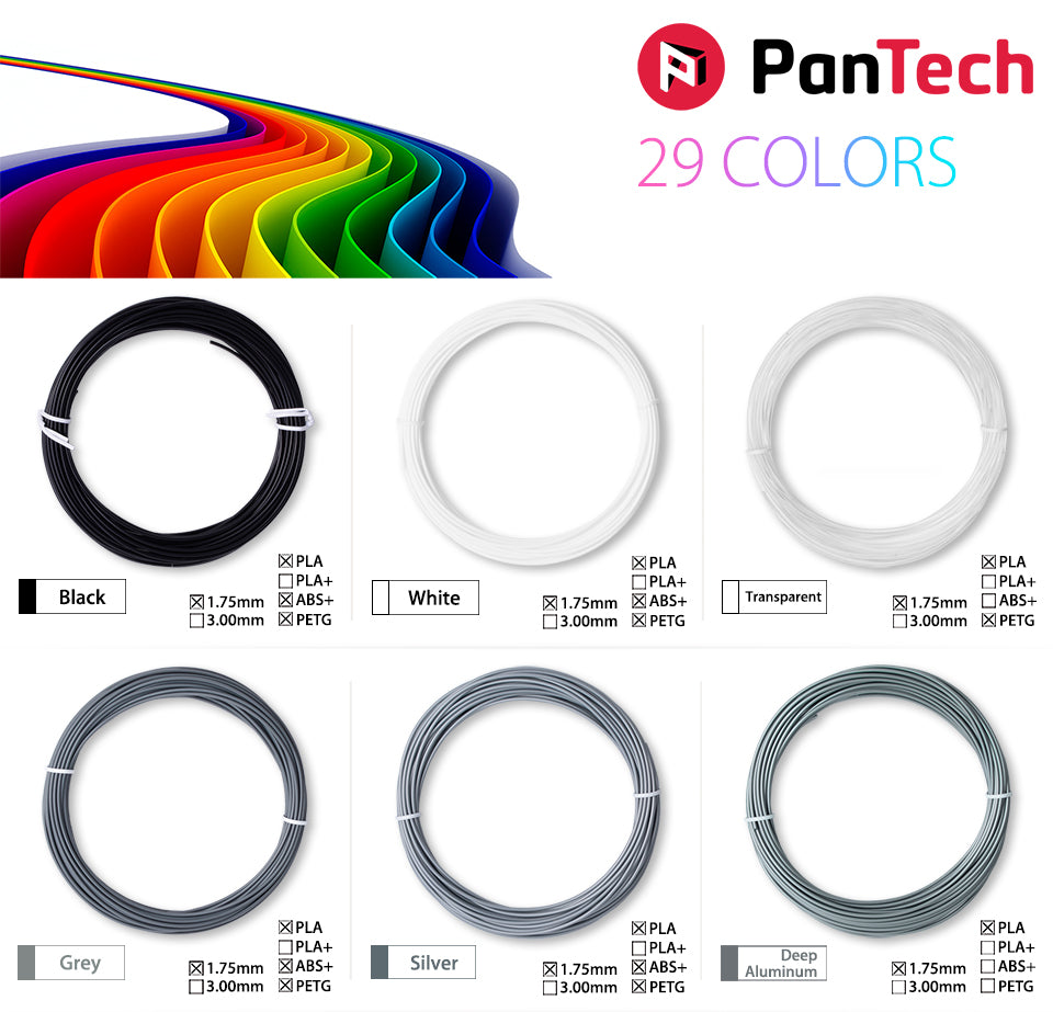 PanTech 29 Colors Black White Transparent Grey Silver Deep Aluminum