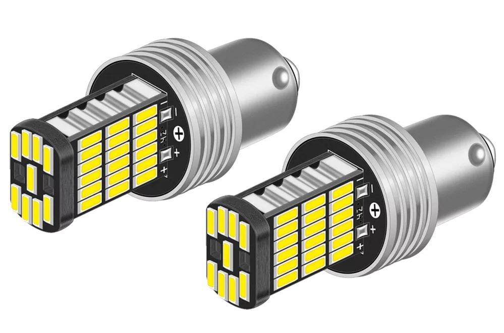 BA15S 45 LED pære med CANBUS, 12 - 24v - Dinled