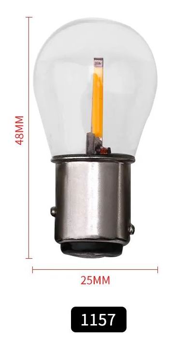 Billede af BAY15D Filament LED pære - 12v - Dinled