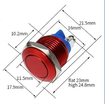 Billede af Impuls / Moment kontakt - 16mm - 12/24 volt - Dinled - Markeringslys