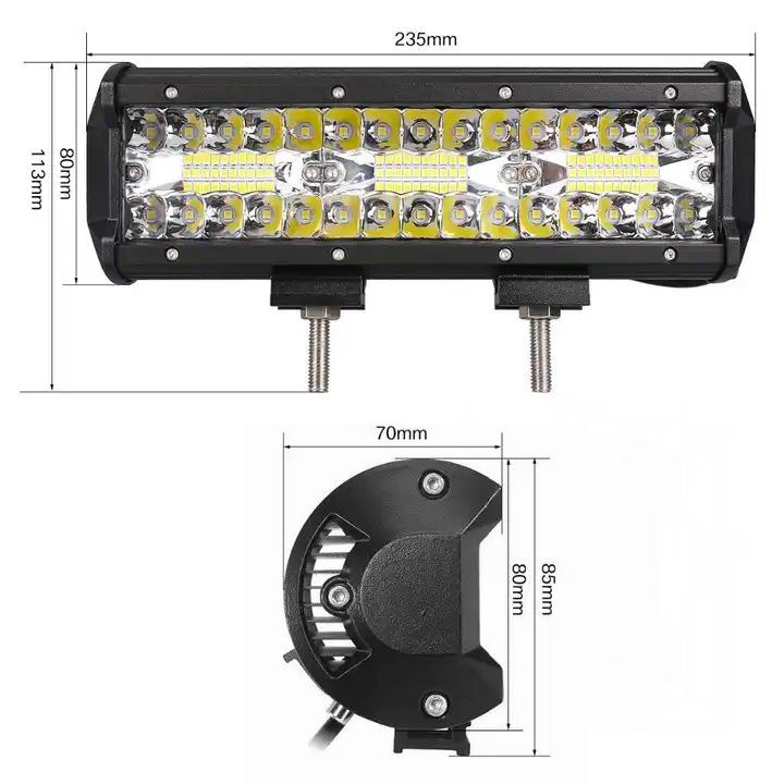 Billede af UDSALG - LED køretøjs projektør 60 watt 12/24 volt - Combo - Dinled - Køretøjs projektører