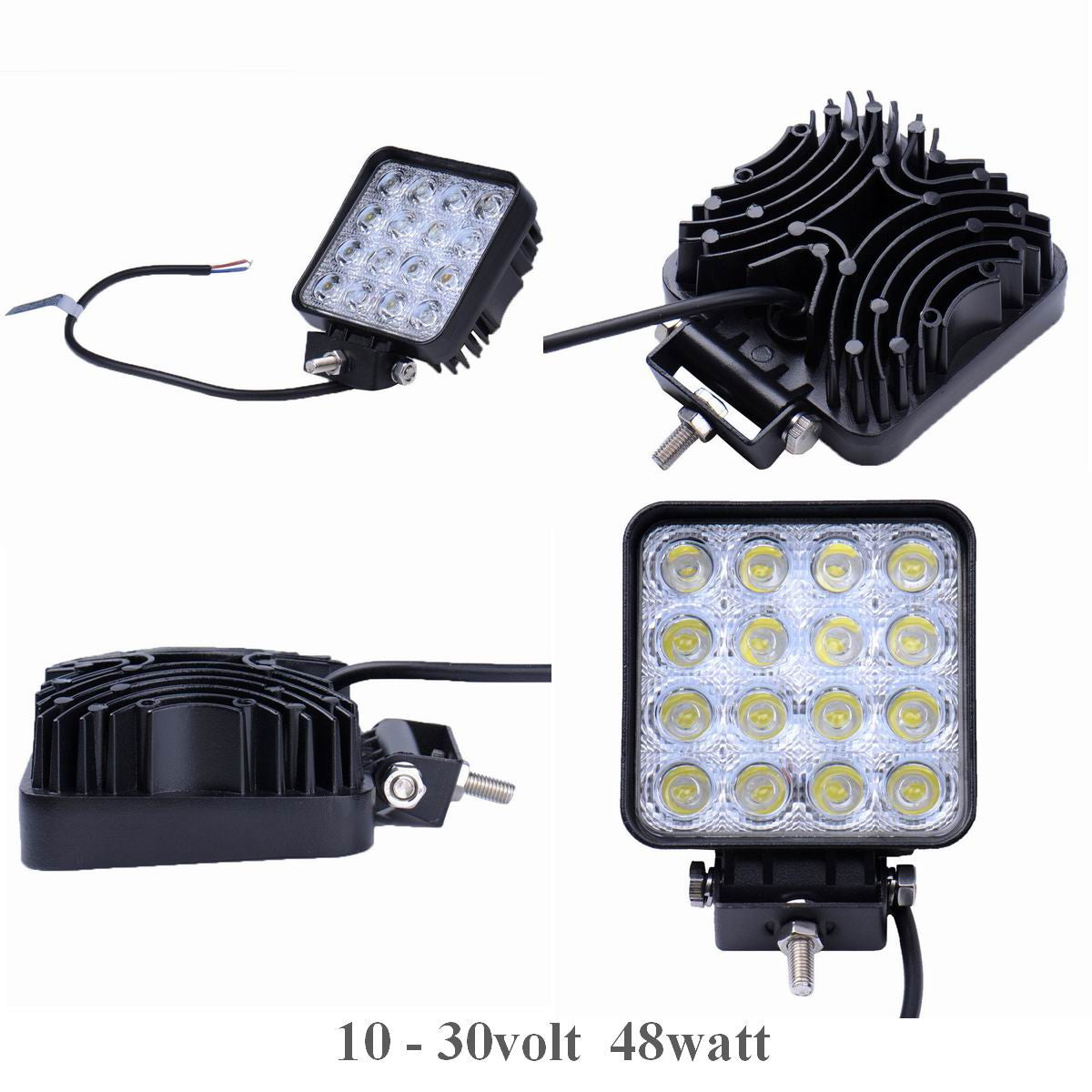 UDSALG - LED køretøjs projektør 48 watt 12/24 volt - Dinled - Køretøjs projektører