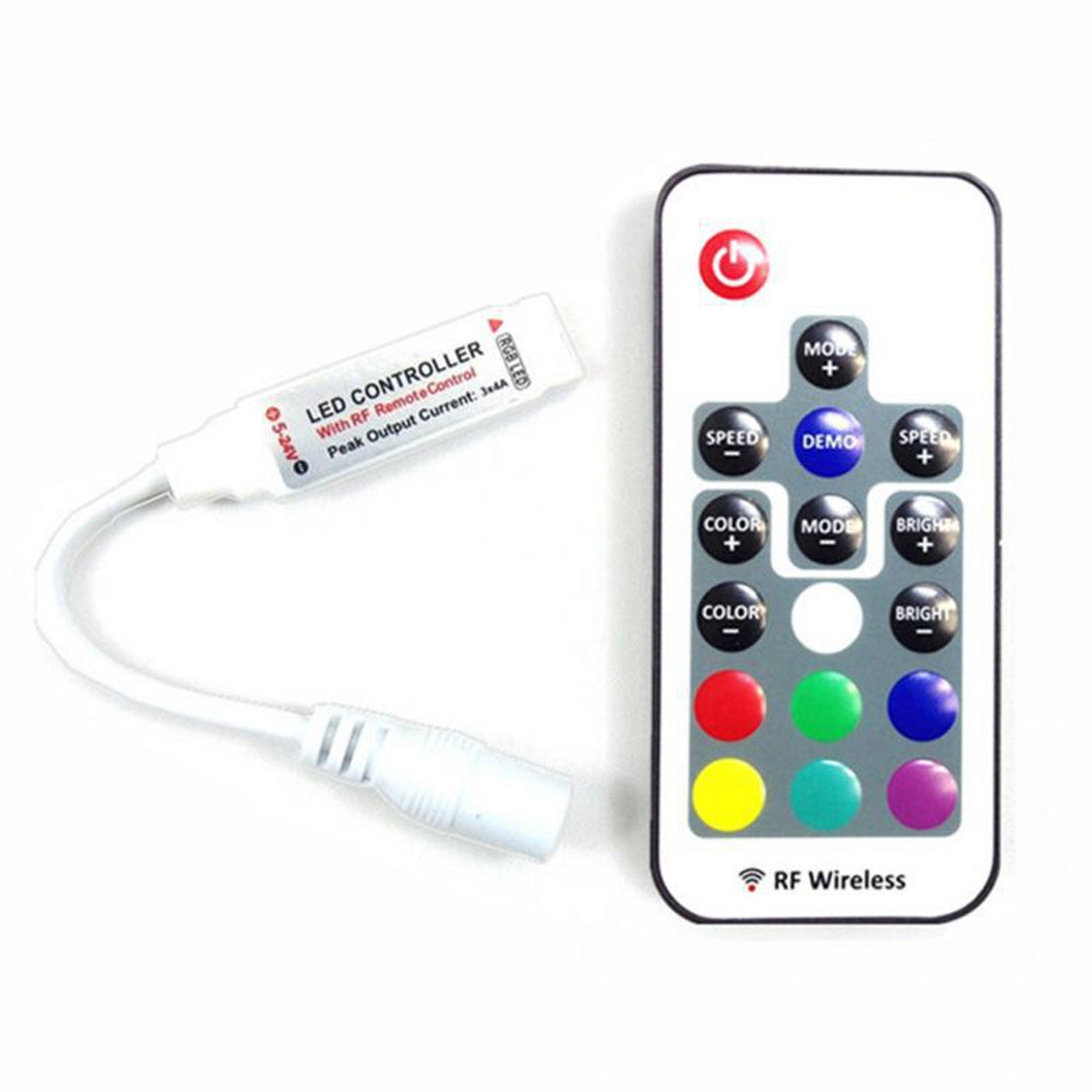 RF LED controller med fjernbetjening 12/24v - RGB LED - Dinled - LED STRIP