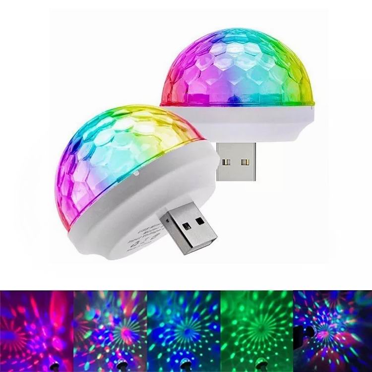 Billede af Mini USB Disco kugle - lydstyret - Dinled