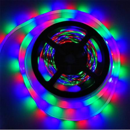 Billede af UDSALG - 5 meter, 12 volt, 24 watt, IP65, RGB LED strip - Dinled - LED STRIP