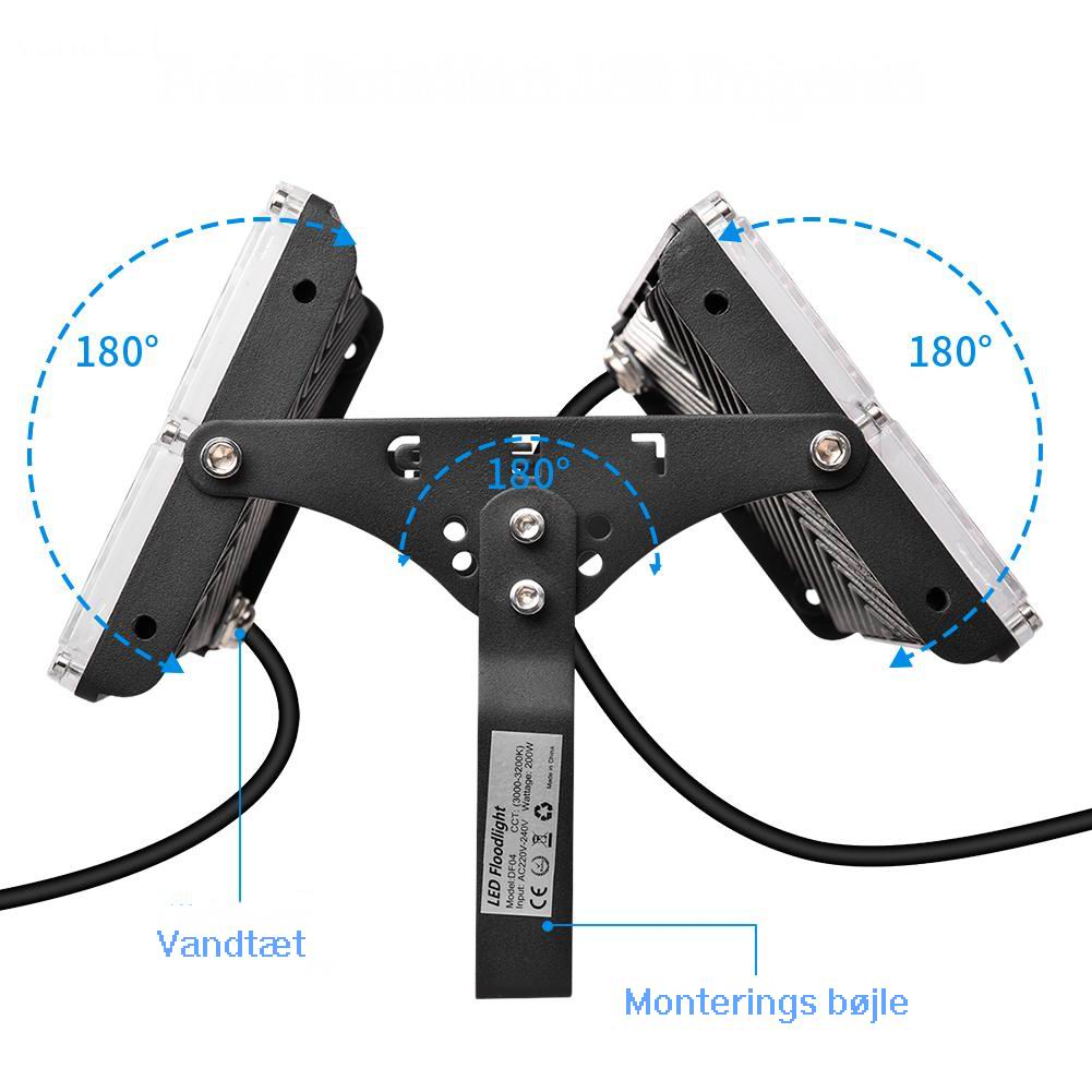 Billede af UDSALG - 200 watt modulopbygget Professionel LED projektør - Dinled - Professionel LED projektør