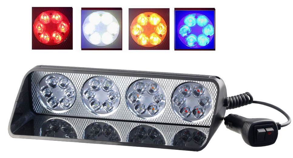 Billede af 4 x 6 LED Blitzblink / strobe blink blok 12 / 24 volt - Dinled - Markeringslys