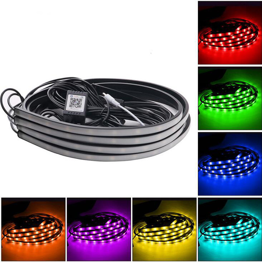 Billede af UDSALG - Ambient multicolor LED lys til montering under bilen 90x120 cm - Dinled