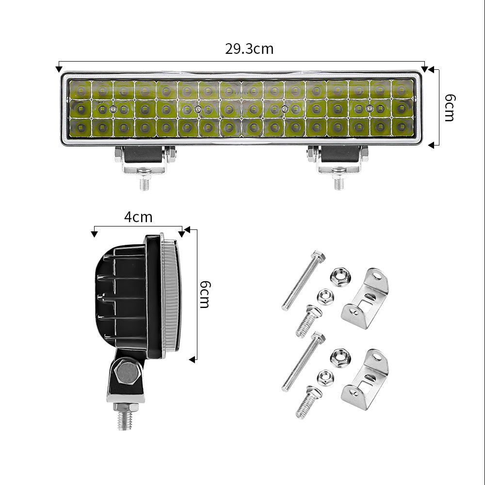 Se UDSALG - LED Lys bro / lys bar 72 watt 12/24/48 volt - Dinled - Køretøjs projektører hos dinLED.dk