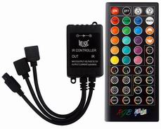 UDSALG - LED MUSIK RGB controller med fjernbetjening 12/24v - 44 knapper - Dinled - LED STRIP