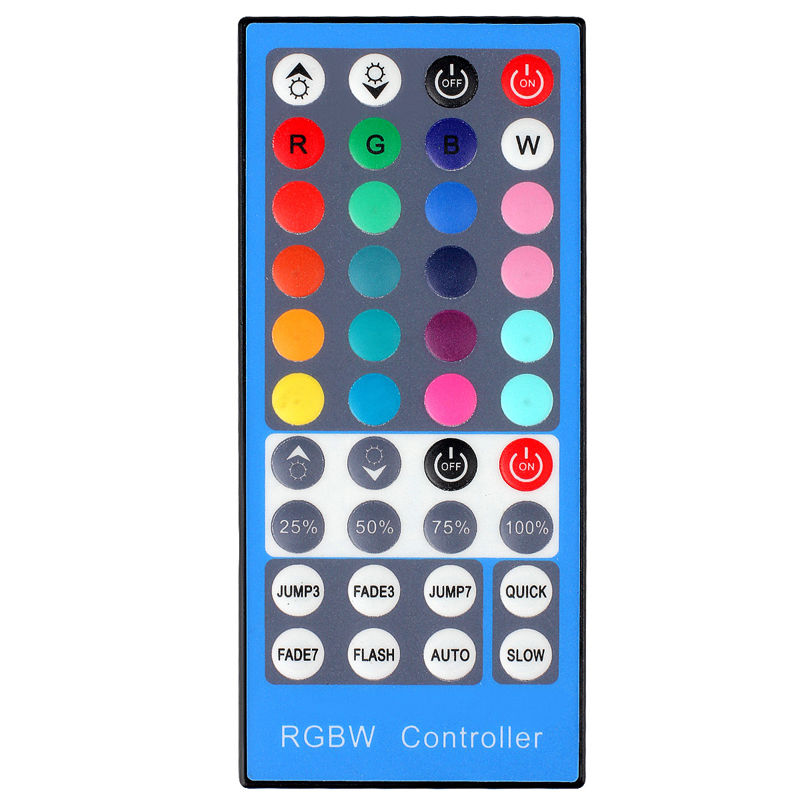 UDSALG - LED controller med fjernbetjening 12v/24v til RGBW strips - 40 knapper - Dinled - LED STRIP