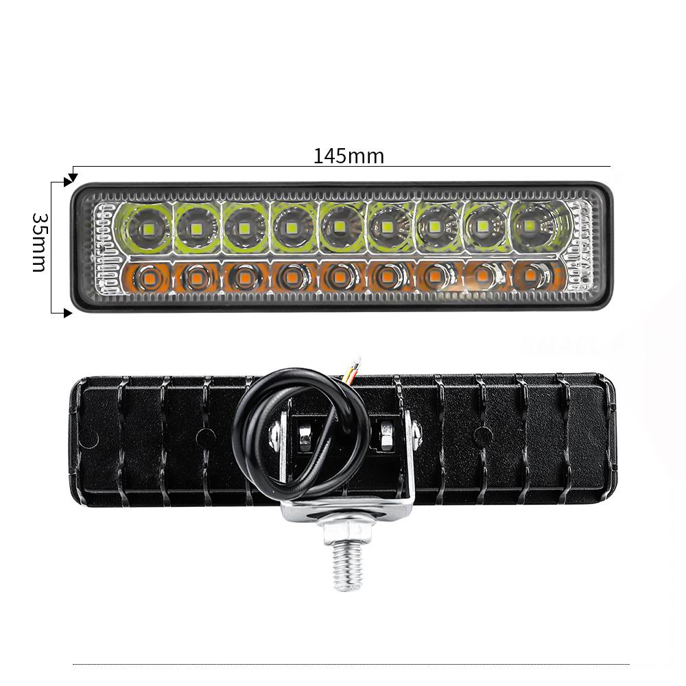 Se LED køretøjs projektør 36 watt (2x18 watt) 12/24/48 volt - 2 farvet - Dinled - Køretøjs projektører hos dinLED.dk