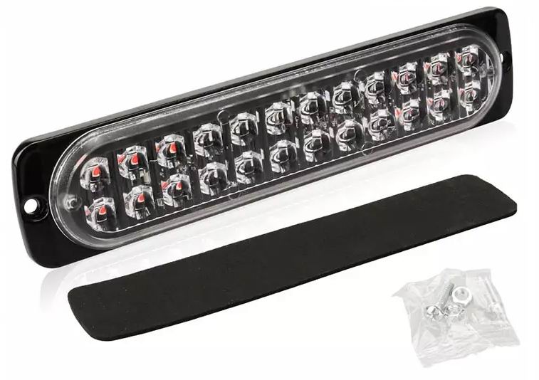 Billede af UDSALG - 24 LED Blitzblink / strobe blink 12v / 24v - 2x12 - Dinled - Markeringslys