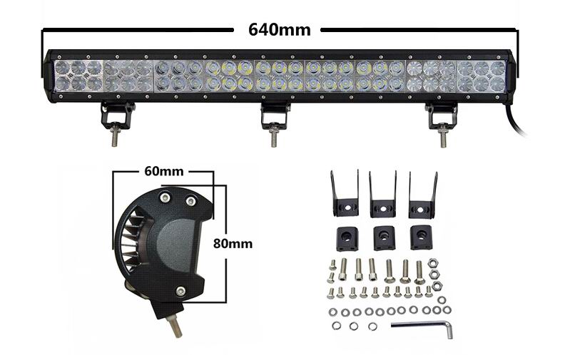 Se UDSALG - LED Lys bro / lys bar 162 watt 12/24 volt Combo - Dinled - Køretøjs projektører hos dinLED.dk