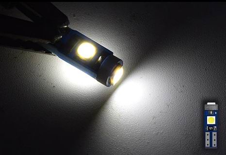 Billede af T5 W3W CANBUS LED pære - sæt med 2 stk., 12v - Dinled