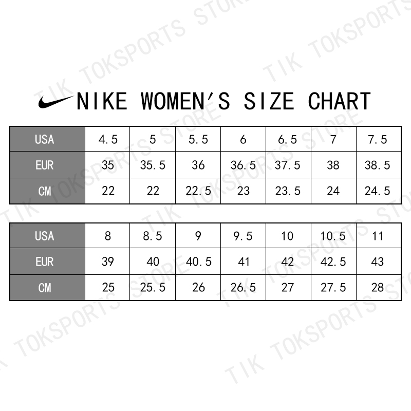 nike women's size 7 in cm