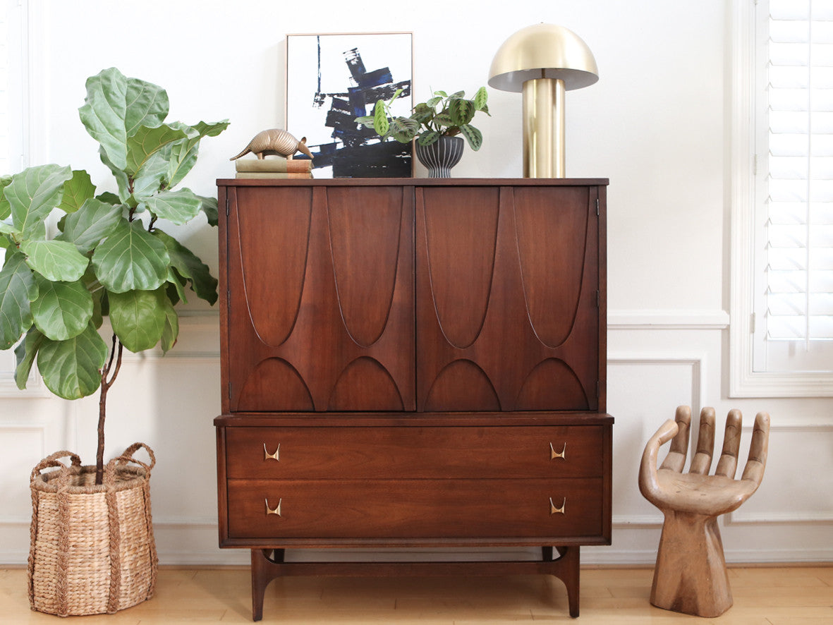 Mid Century Modern Broyhill Brasilia Tall Dresser Chest No 372