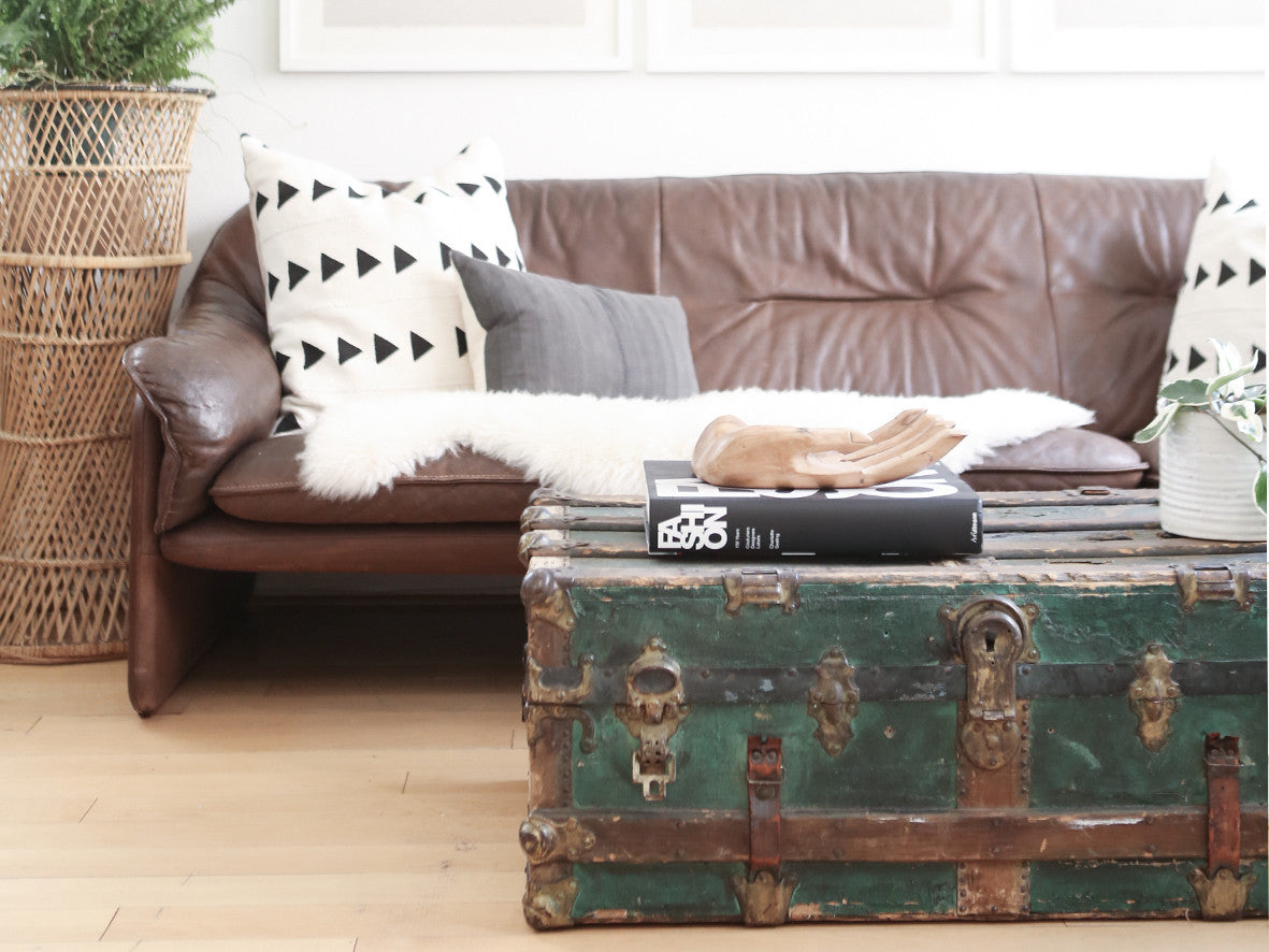 Antique Green Steamer Trunk Coffee Table No 589 Shopgoldenpineapple