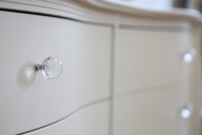 Shabby Chic Crystal Knobs Dresser Buffet Cabinet Credenza