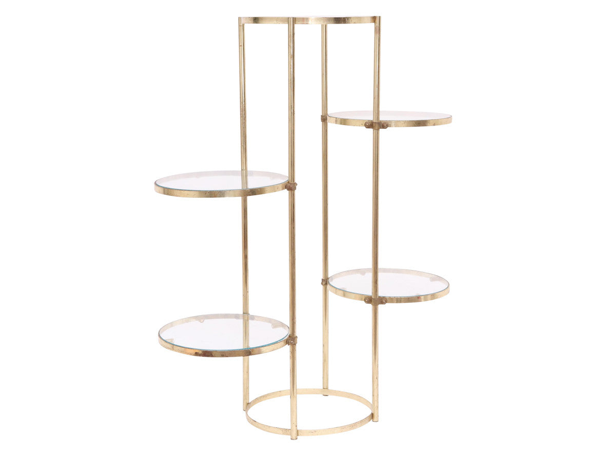 Brass Mid Century Gold Glass Stand No S003 Shopgoldenpineapple